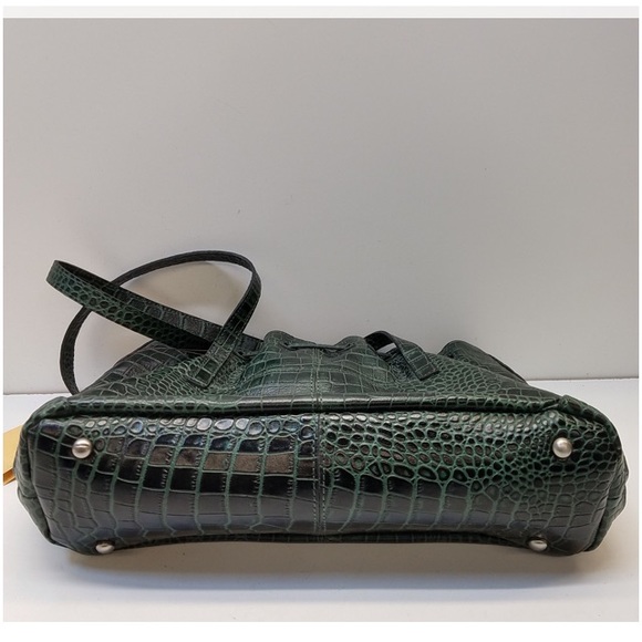 Patricia Nash 10th Anniversary Limited Edition Vintage Green Croc Leather Bag - Picture 5 of 16